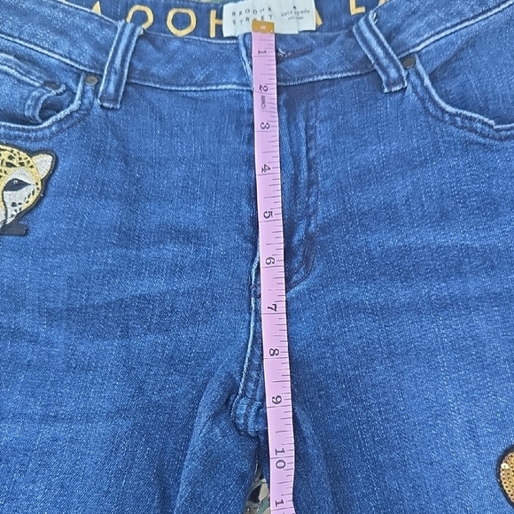 Kate Spade Broome Street Embellished Spadefun Sequin Girlfriend Jeans - Picture 10 of 11